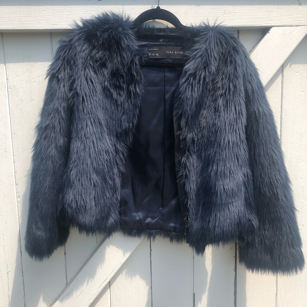 Zara faux fur coat